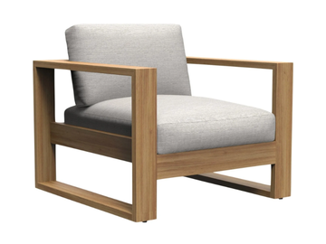 MATISSE TEAK - Teak garden armchair with armrests by JANUS et Cie - view 2
